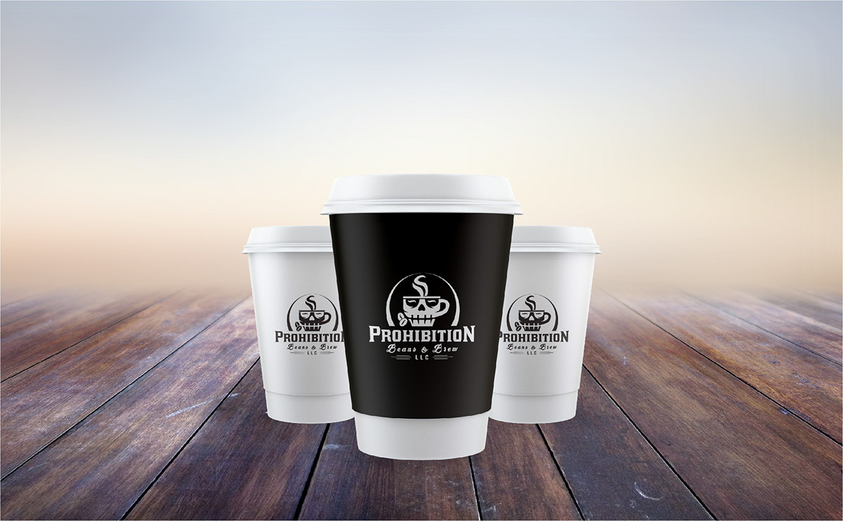cafe skull beans Coffee coffeecup cup logo vector gothic