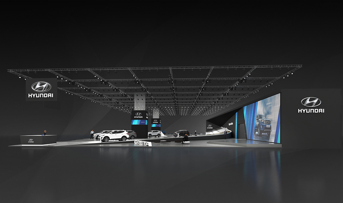 Hyundai Stand Exhibition  exhibition stand car booth exhibit mas-expo MIAS2016 автосалон