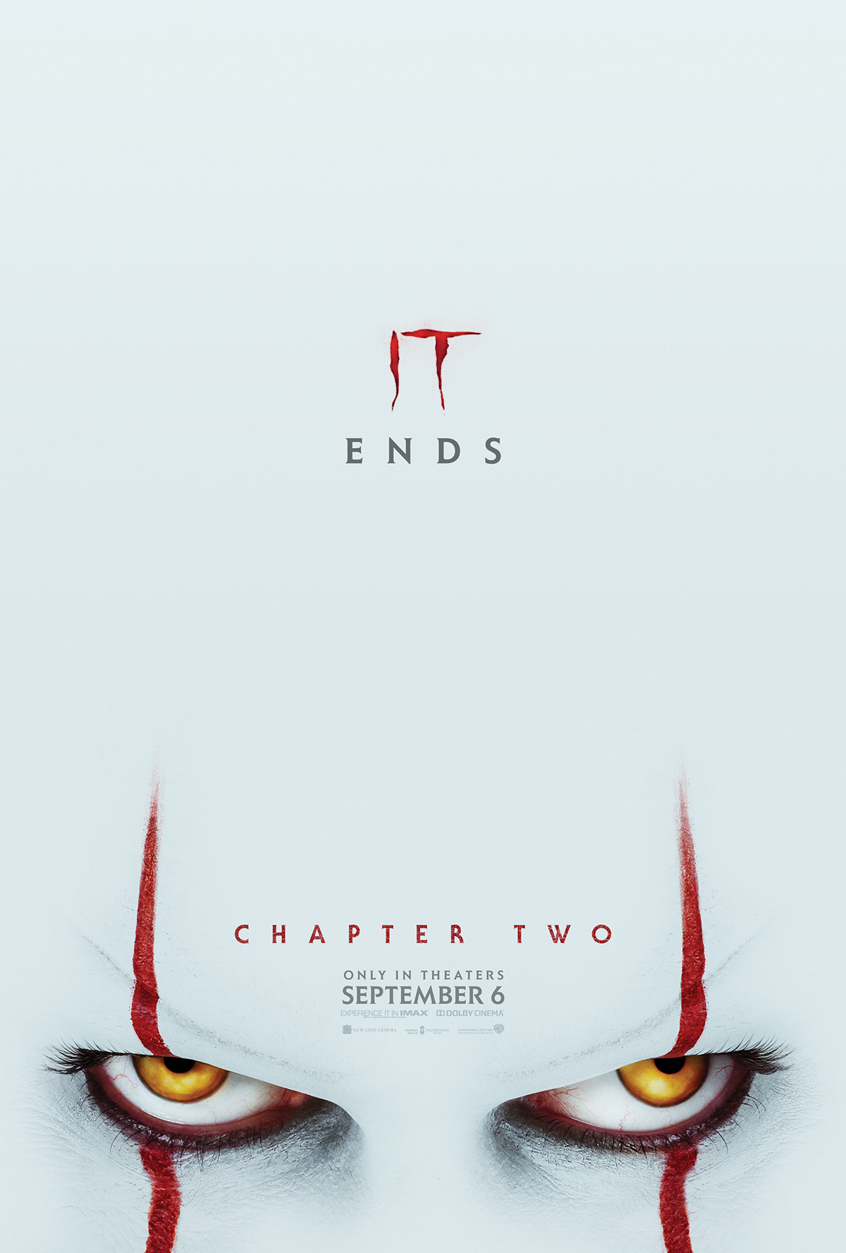 bill skarsgård horror IT IT chapter two key art movie poster one sheet pennywise poster Stephen King