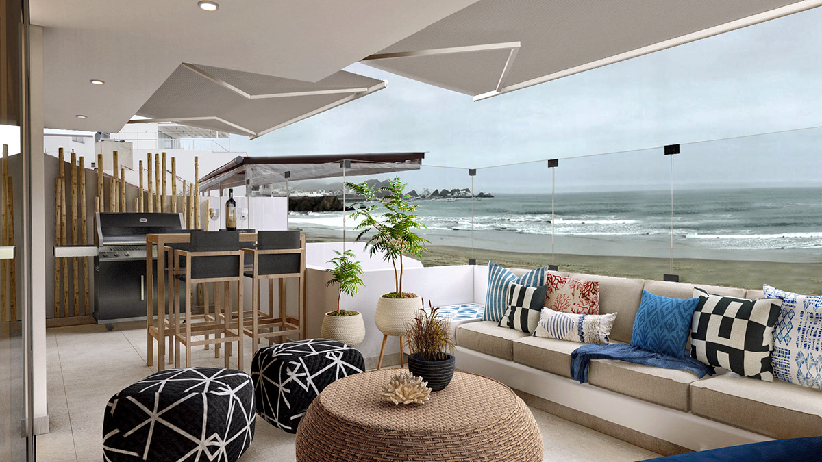Beachhouse interiordesigne naturalmaterials sancolor terrace