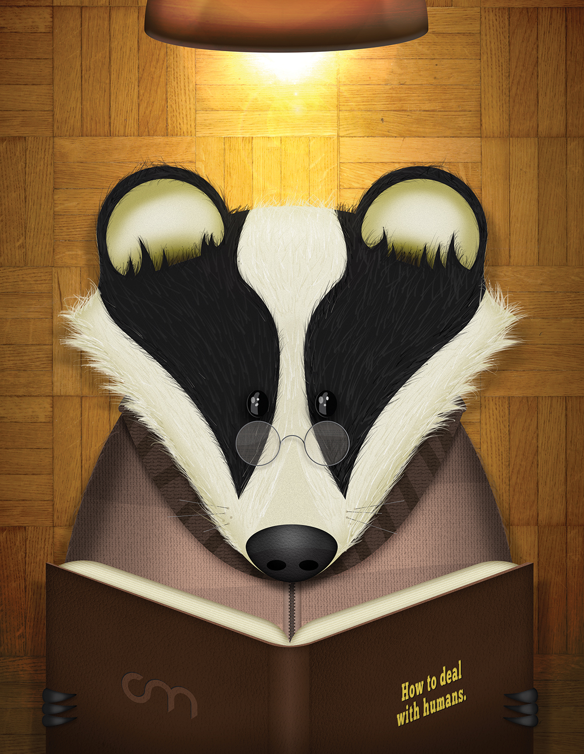 badger black Reading colombia book tejon brown negro humans cute serious eyes