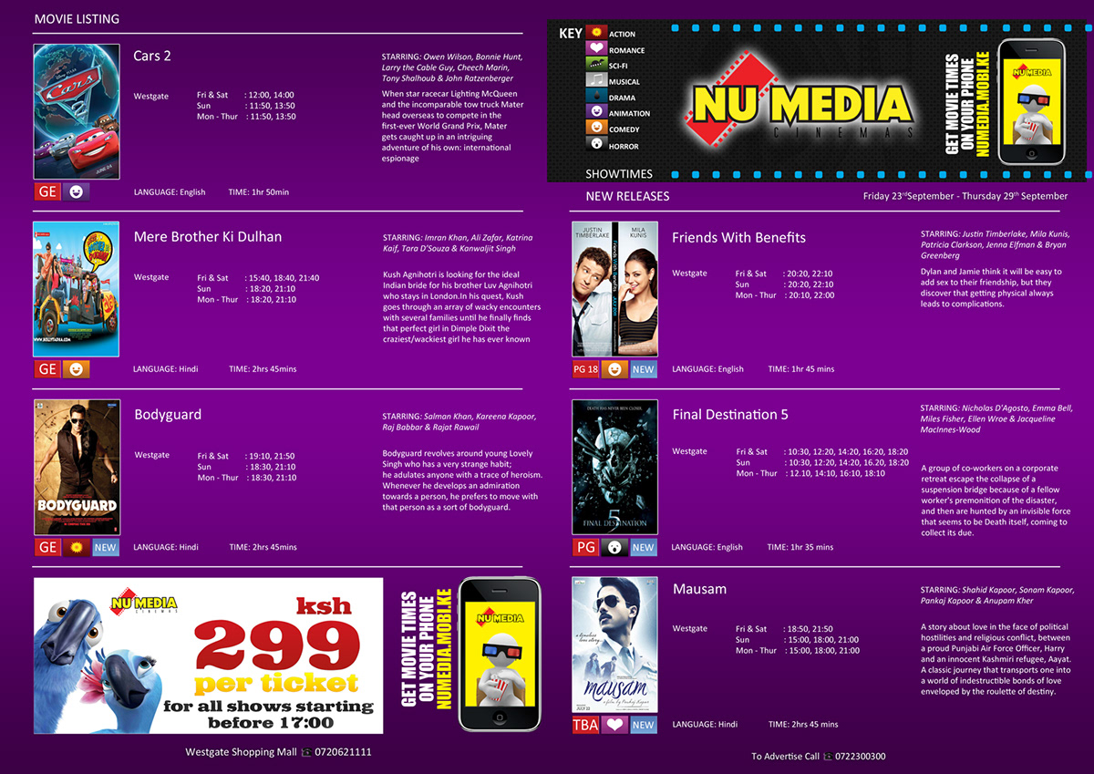 ishootidesign jude xavier design kenya graphic Layout Cinema movie listing