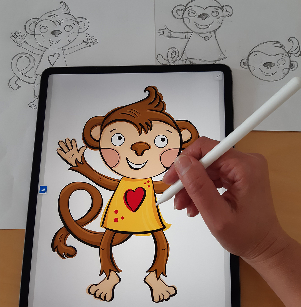 Monkey character design work