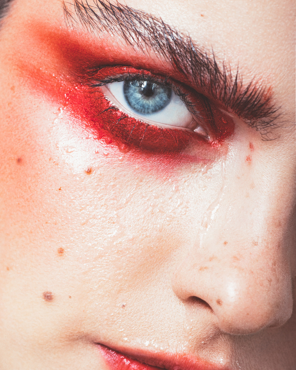 glamour beauty editorial MUA model retoucher Ivan Yonkov nikola Borissov red wet