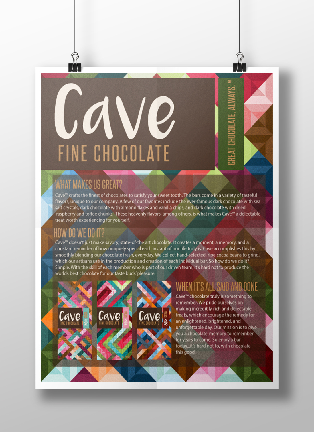 chocolate design cave color bright