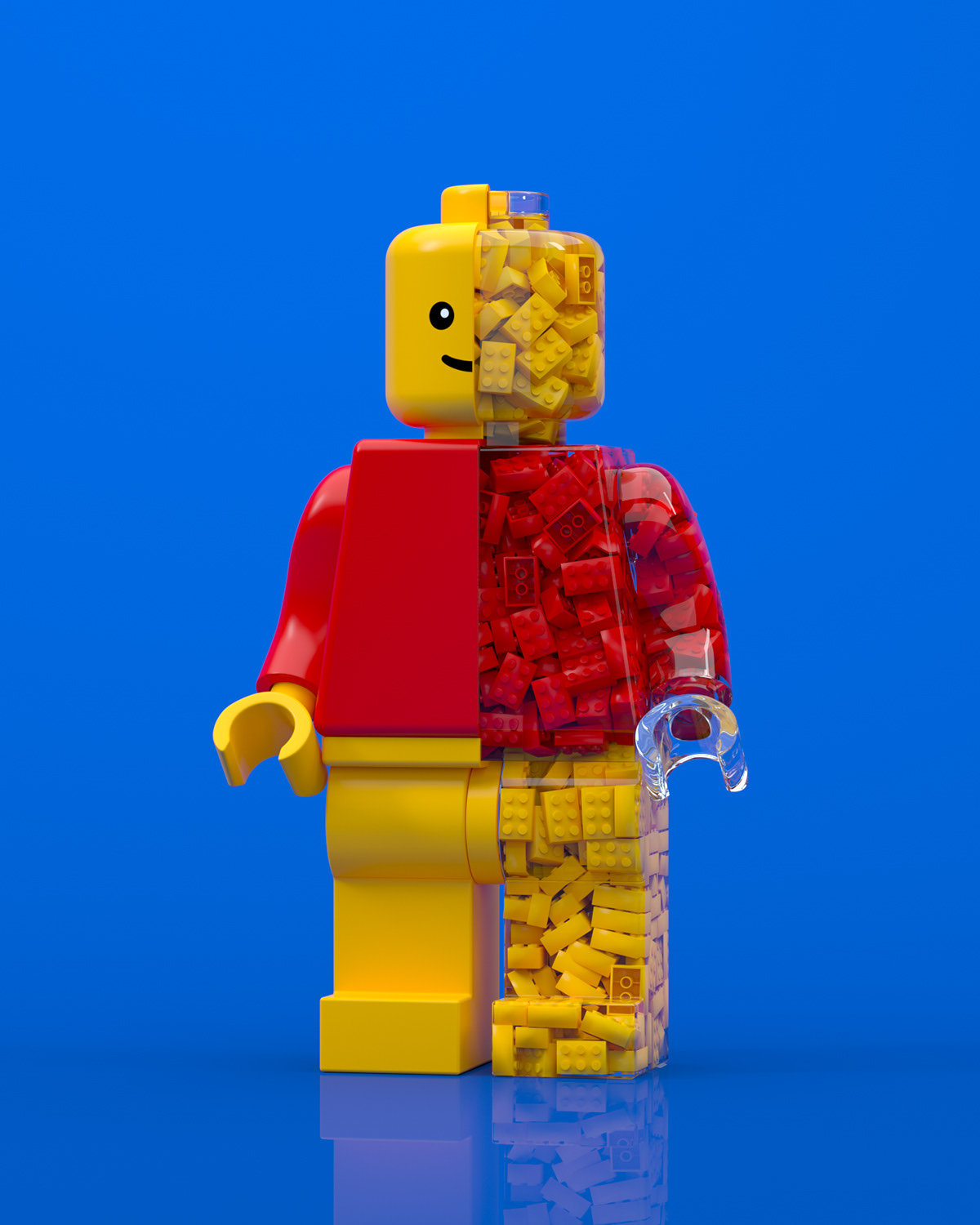 3D artwork cinema 4d colorful creative inspiration LEGO minimal Pop Art Render