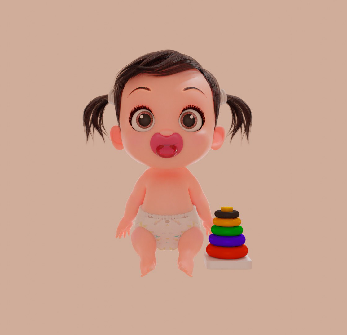 #baby   #blenderBABY 3D baby blender ctue diapers