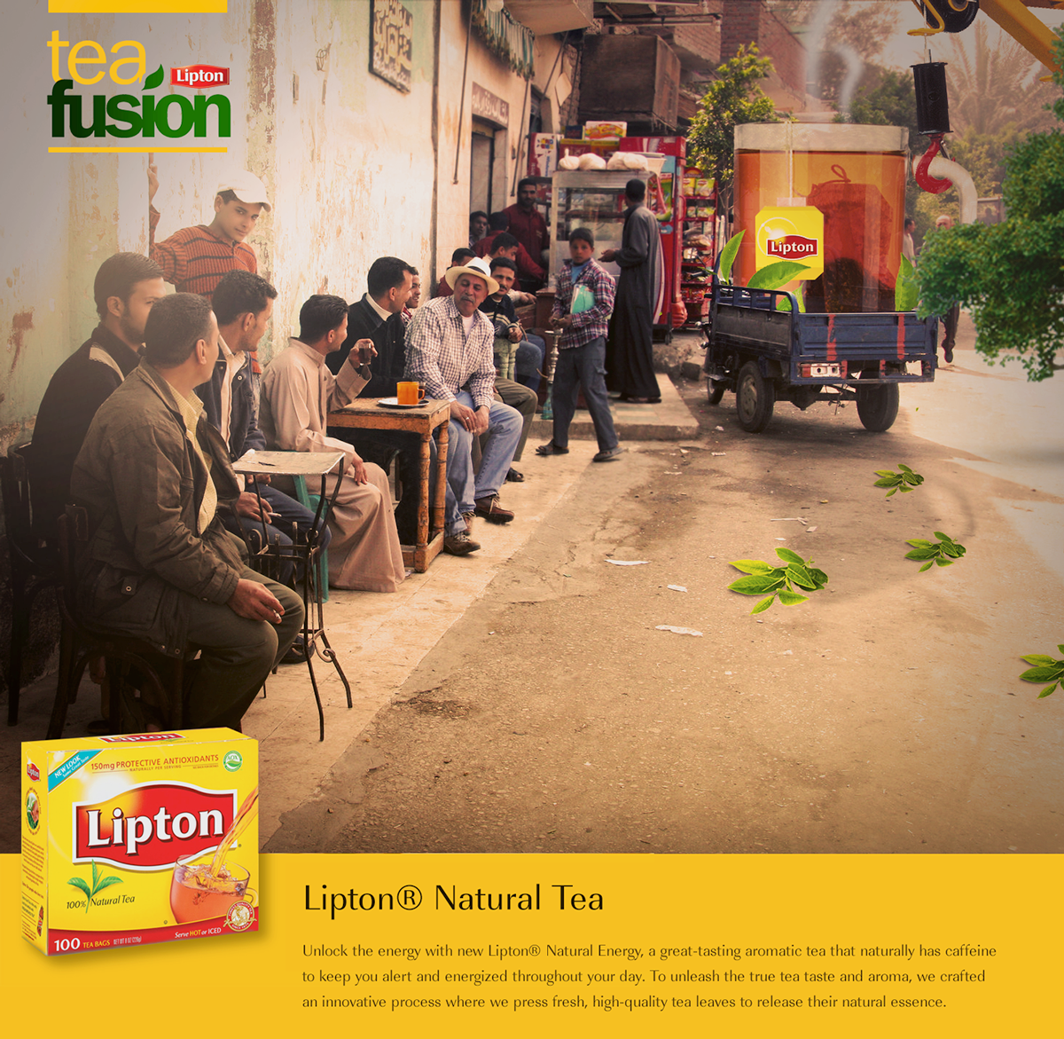 tea Lipton ads egypt cairo egypt street creative photoshop manipulation