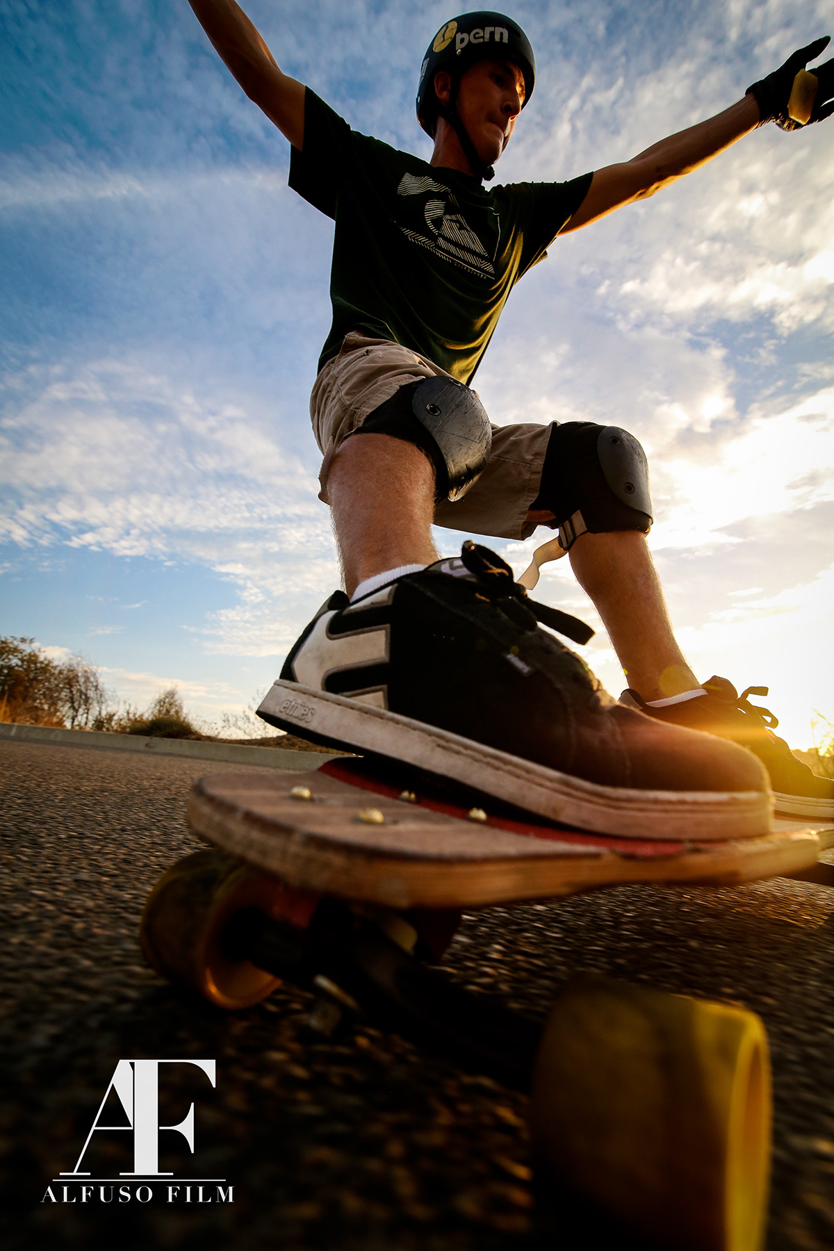 skateboarding  longboarding action sports sunset Landscape escape Alfuso FIlm Michael Alfuso