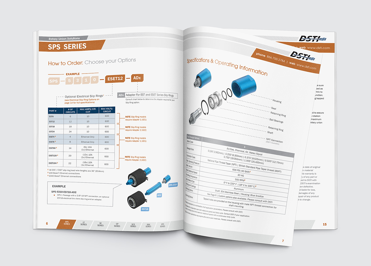 Adobe Portfolio catalog brochure technical document sell sheet InDesign