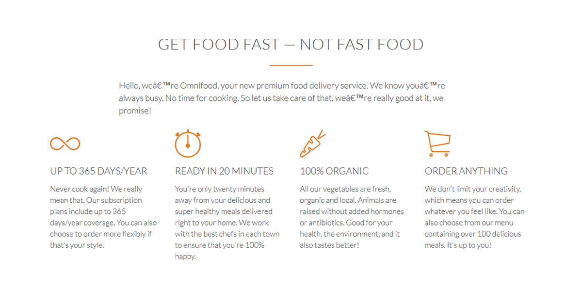 Food  restaurant omnifood Web web-page web-design design designer