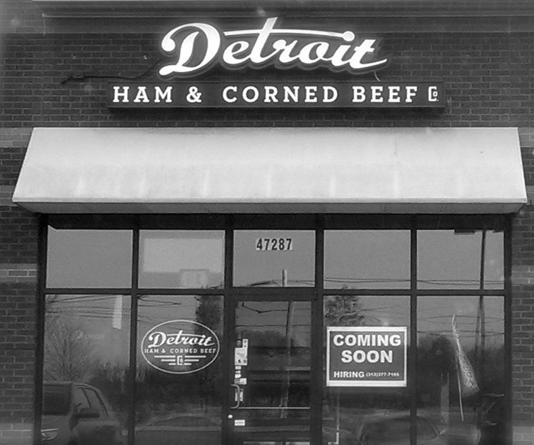 corned beef ham branding detroit vintage logo food logo