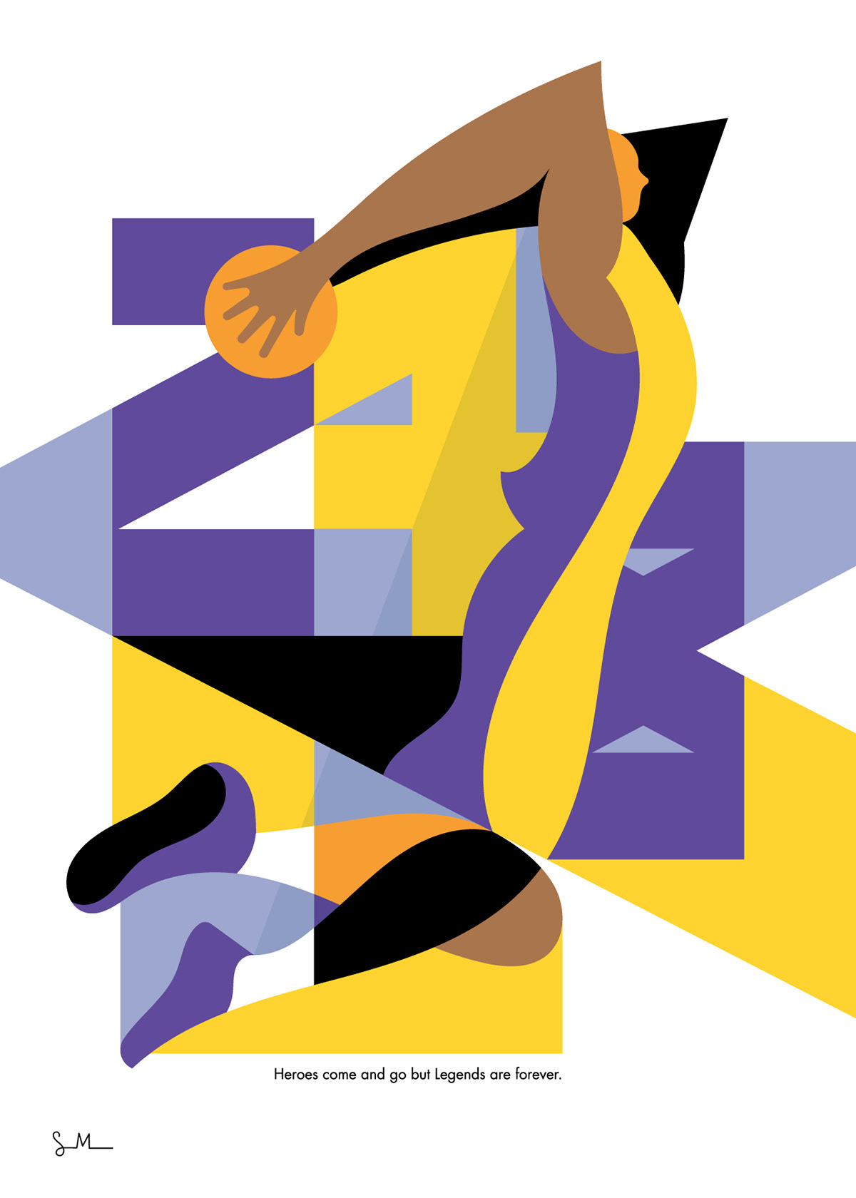 artwork digital illustration ILLUSTRATION  Kobe Bryant NBA Art poster Poster Design stefano marra basket NBA