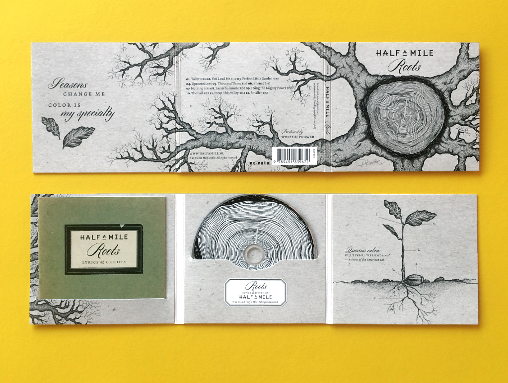 music record merchandise Tree  roots Drawing  artwork Packaging typography   lettering