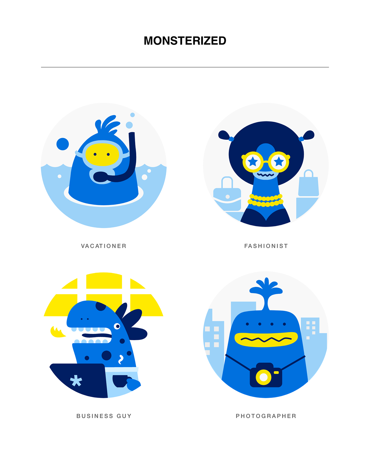 Adobe Portfolio airline app avatars Character digital illustration graphic design  icons kikoplastic monsters spirit