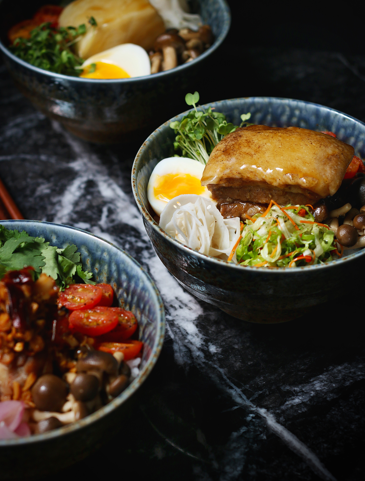 food photography asian cuisine asian fusion food styling art directing Food  Culinary chinese korean Thailand vietnam fusion donburi rice bowls fine dining