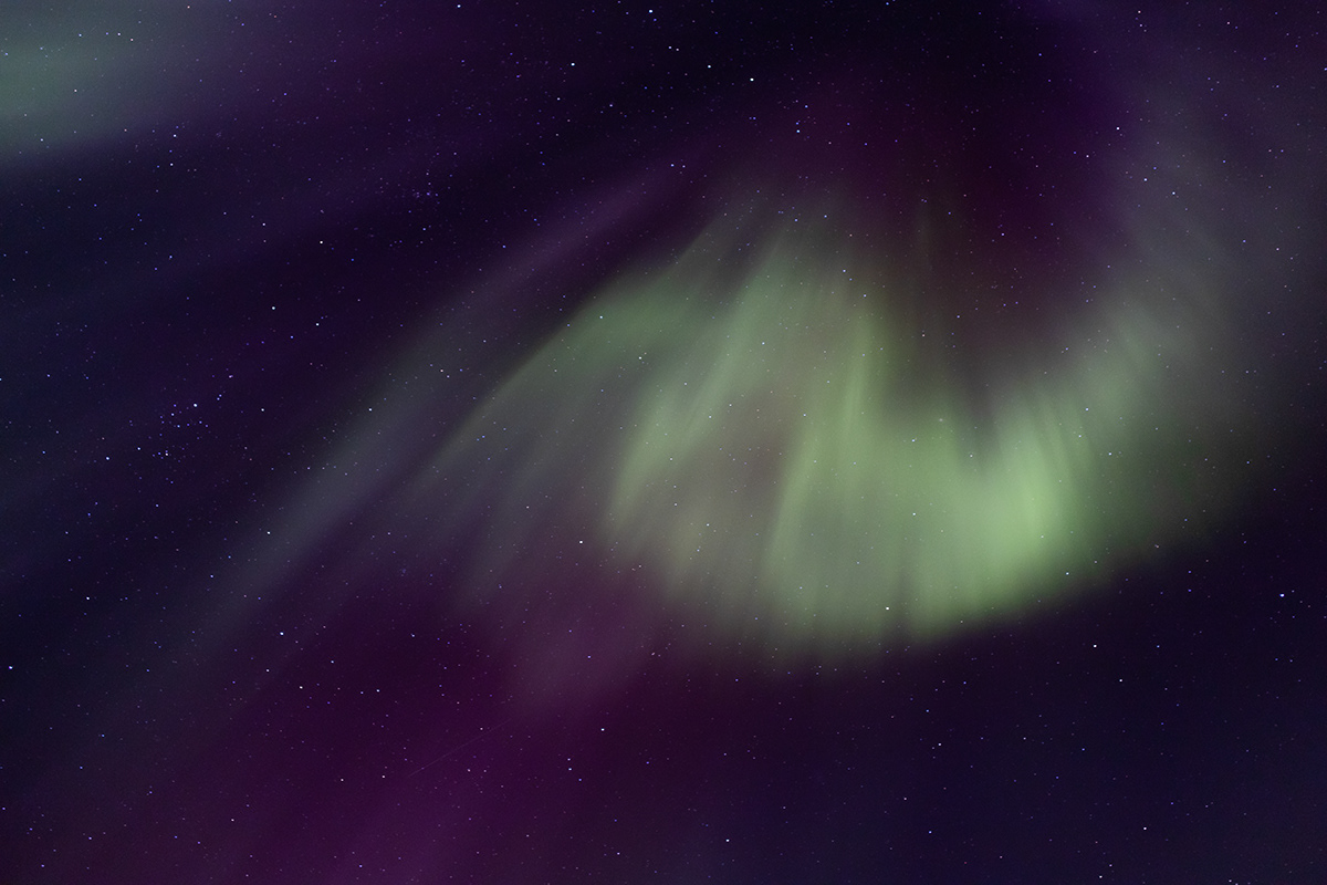 The aurora corona dancing above our heads