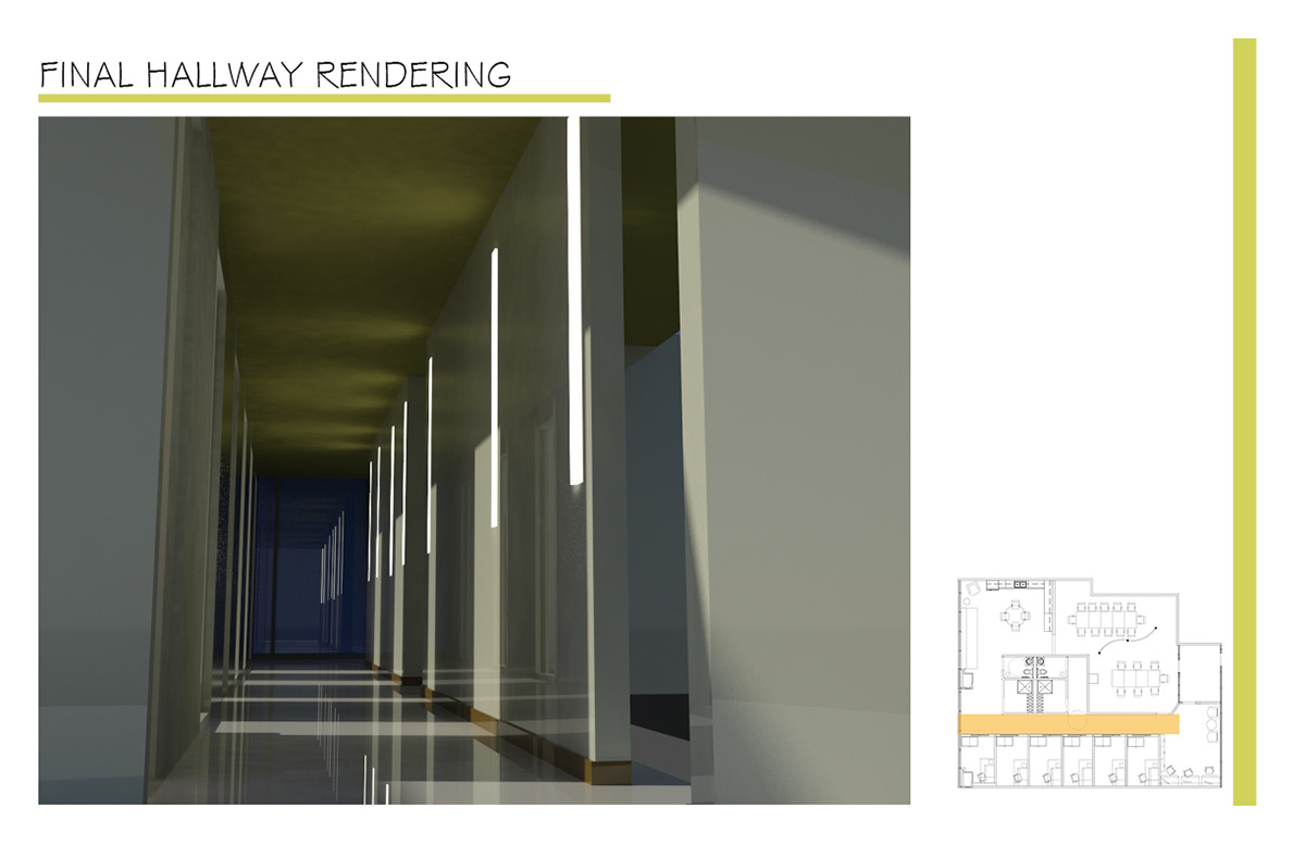 Residency space crittention hospital 3ds max Renderings Student work inspiration