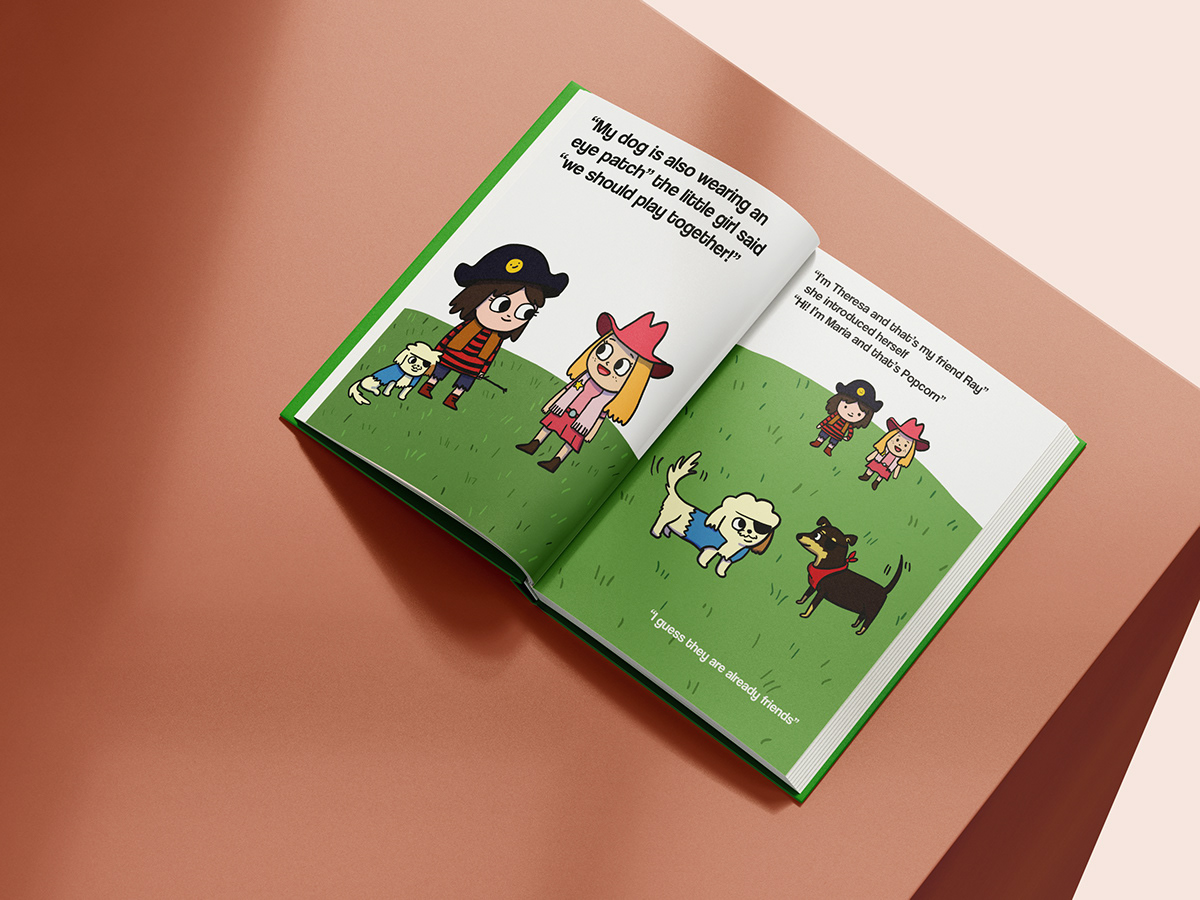 kidlit children's book friendship dog cute cartoon digital illustration livro infantil children illustration Amigos