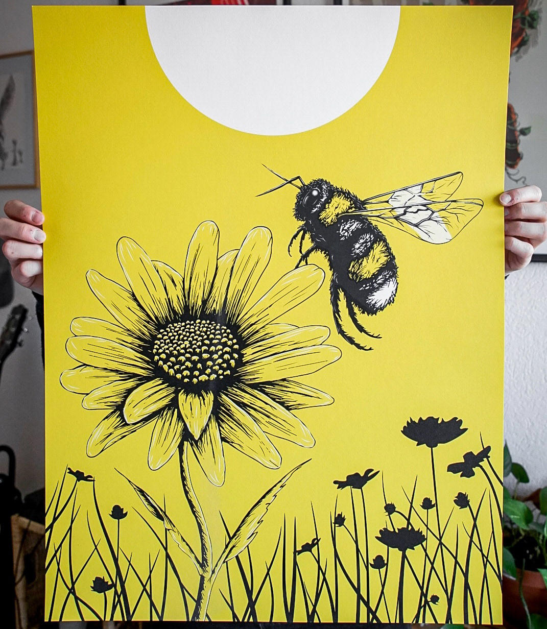 Bee Screenprint