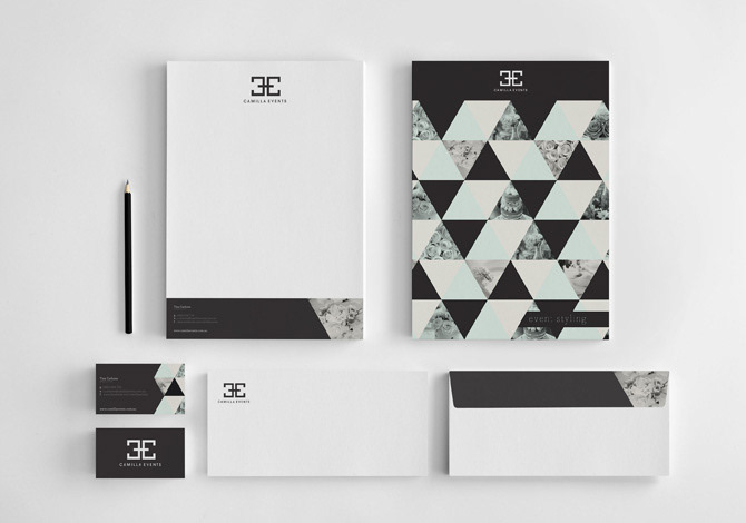 logo Style Guide Stationery Stationery Set print Web landing page Style Events Event Management Brand ID ce
