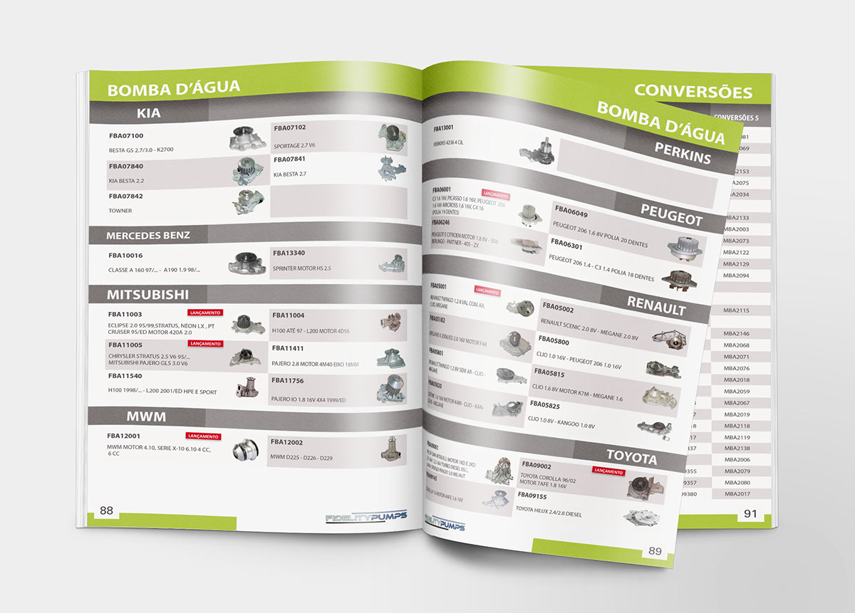 editorial magazine Auto Parts flat diagramação Catalogue