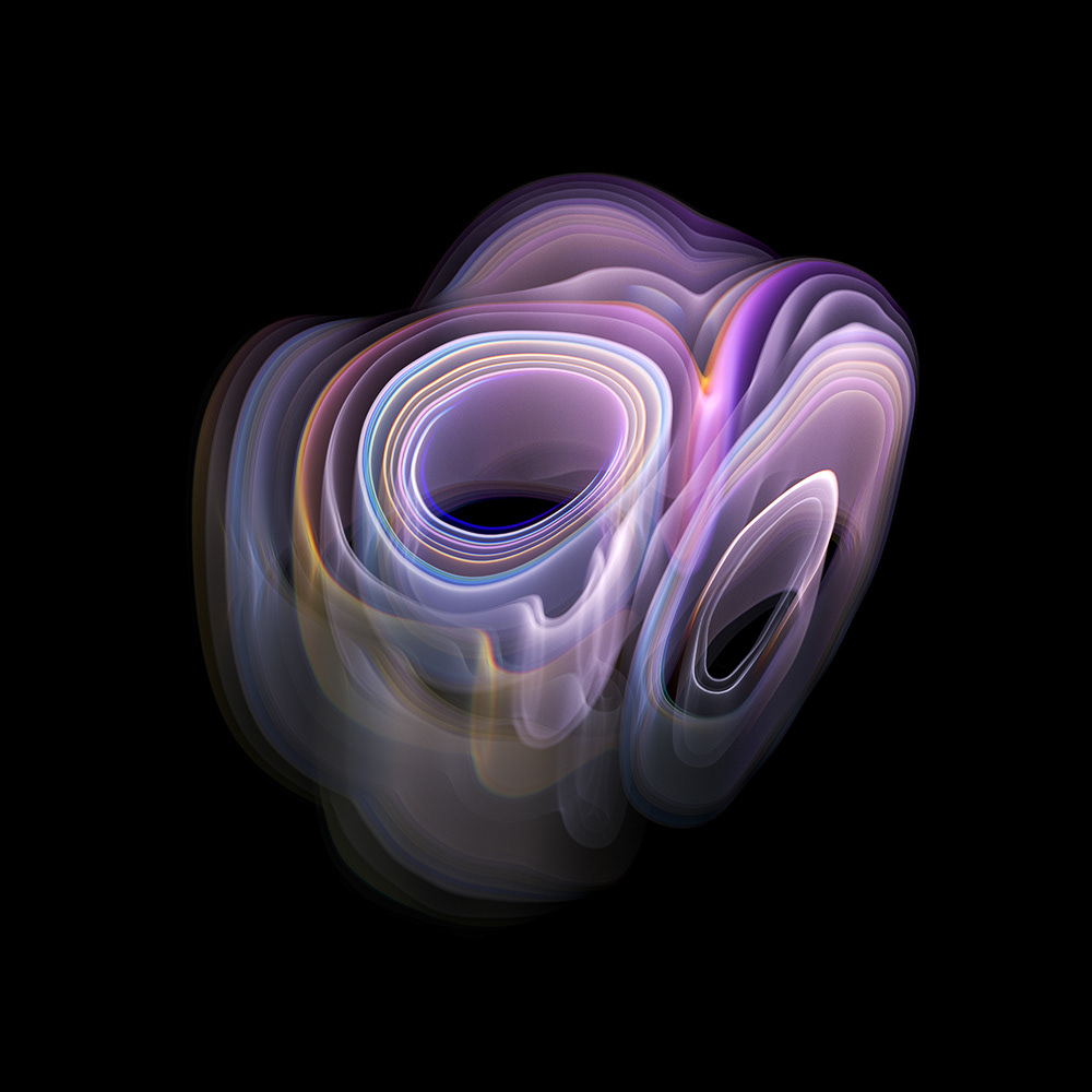 color flare Focus lens optic swirl 3D abstract digital flower