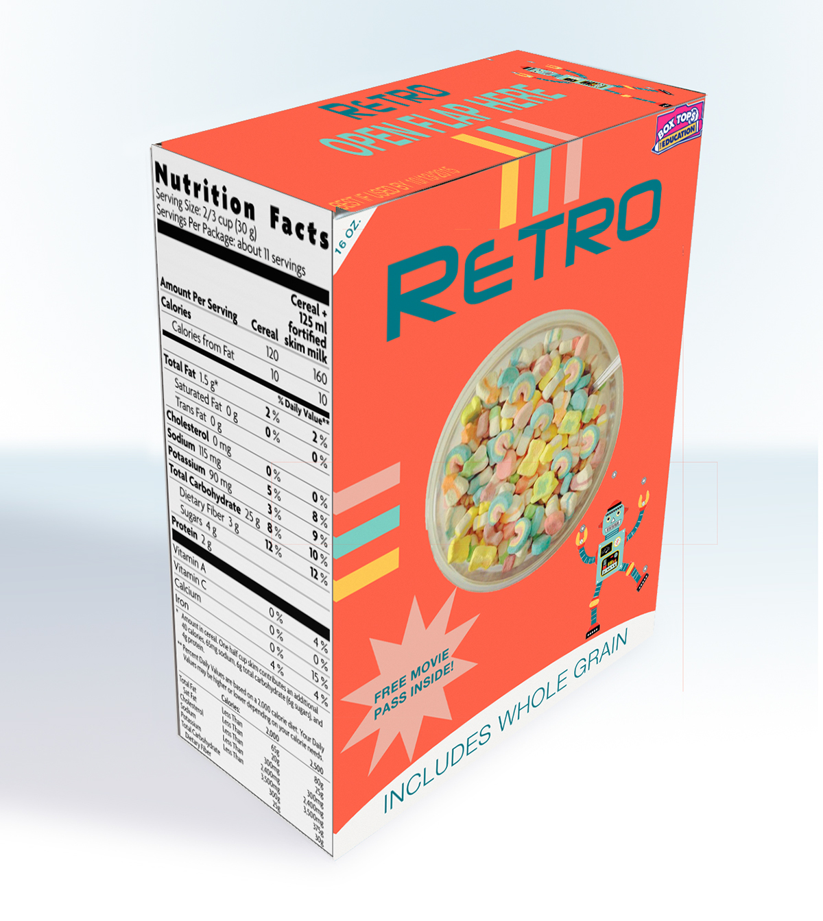 cereal box design graphic free