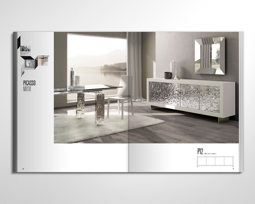 Catalogue triangle rendering furniture Interior home sideboards sign fragments credenza madia mobile 3D modern