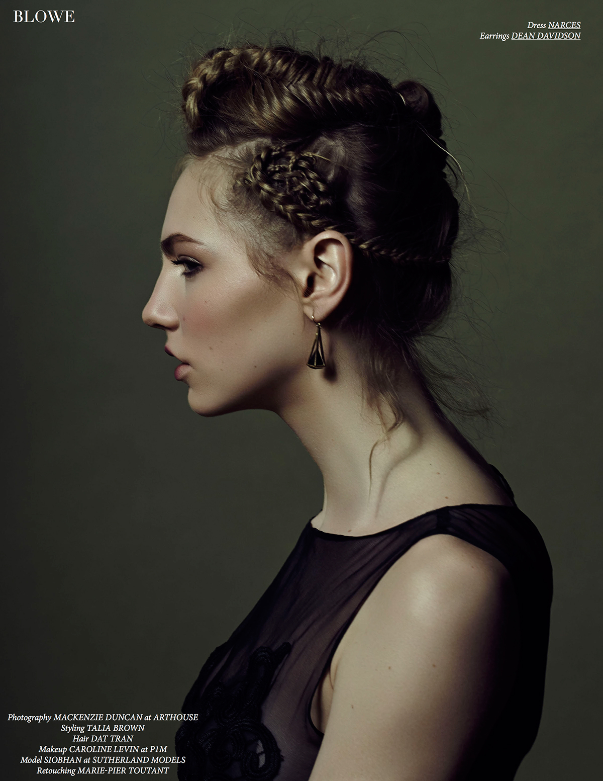 Intertwined editorial hair braids