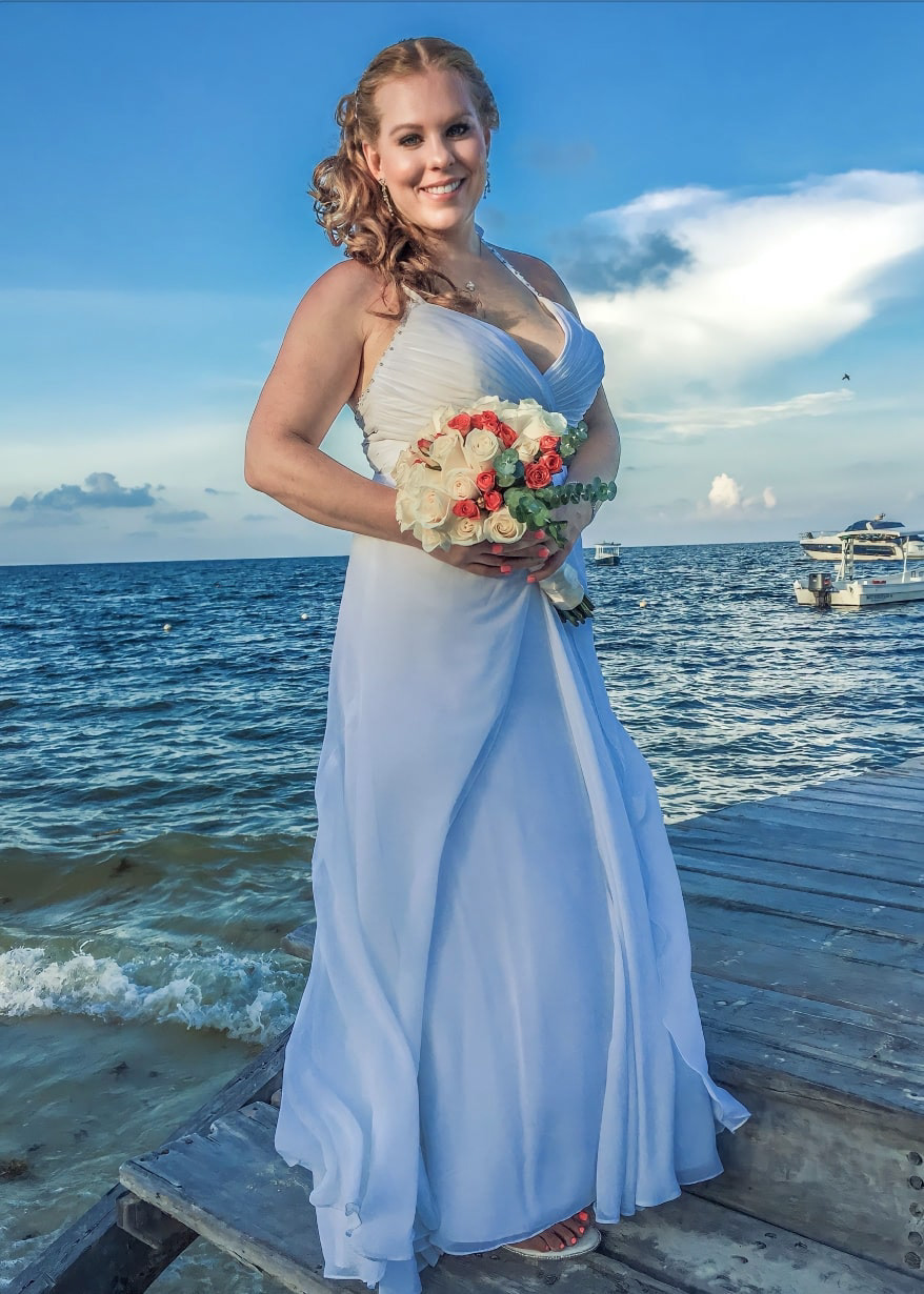 Outdoor wedding WEDDING DRESS bride Wedding Photography Ocean Bouquet redhead
