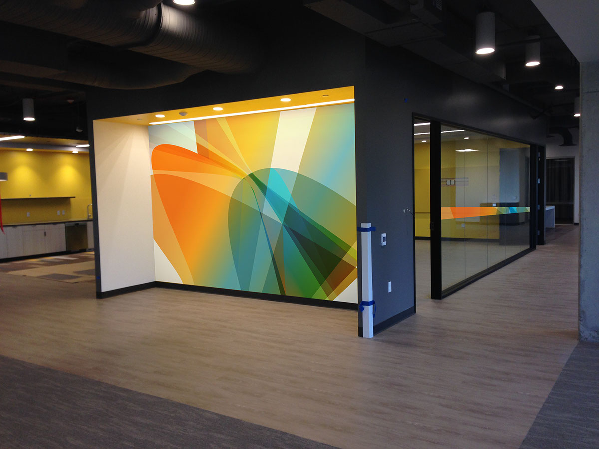 King 5 Abstract Art vinal signage sinage graphics