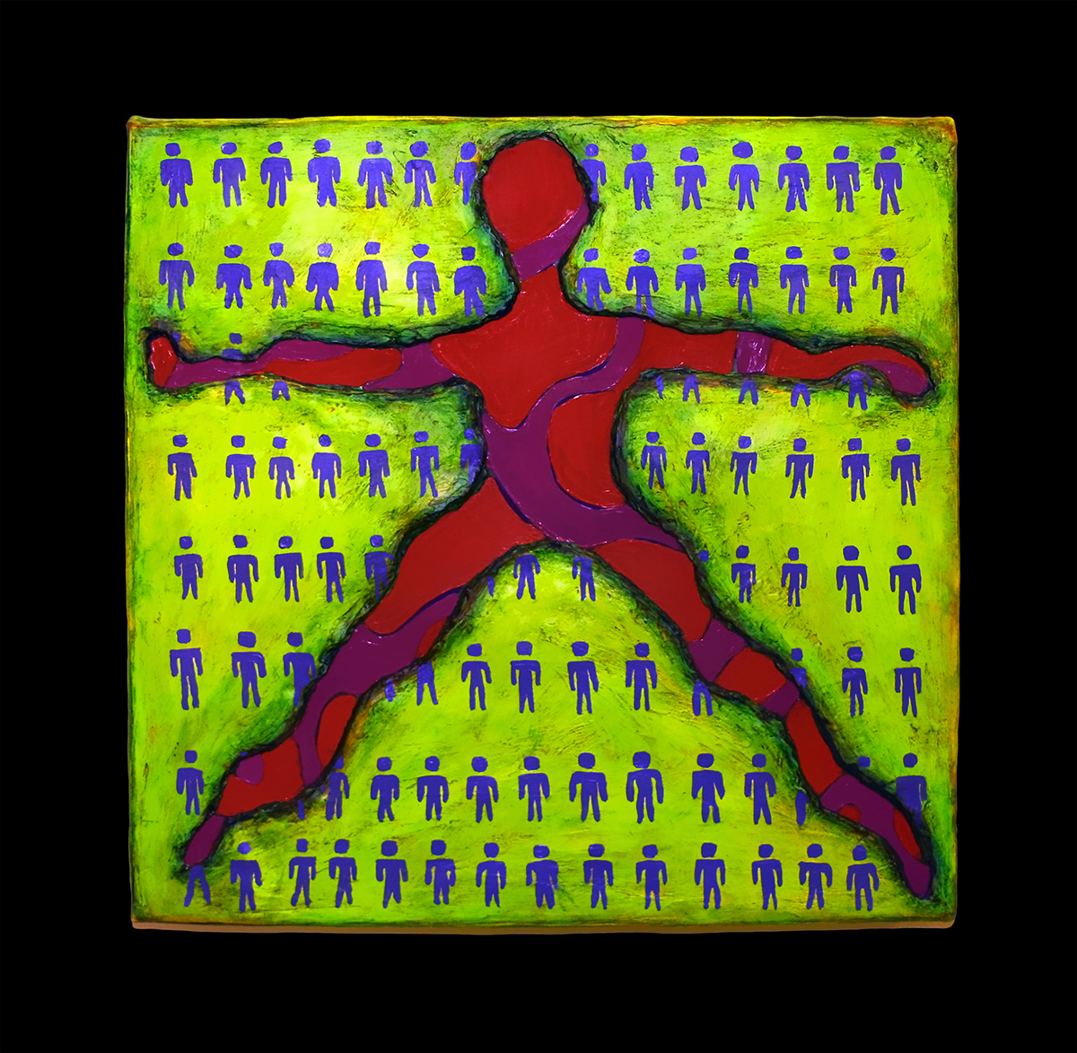 ART POP symbols Form figure frown smile dolphin dancing vetruvian man crowd angel rainbow signs Repetition infinity