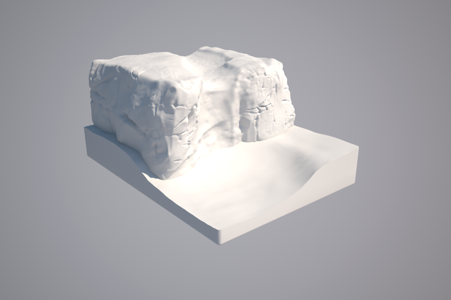 jeanxprto jeangraphics paisaje cascada diorama 3D maqueta 3d photoshop cinema 4d