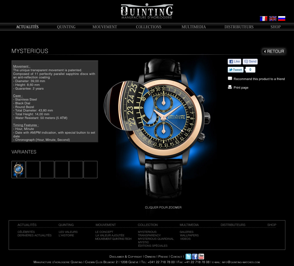 adrien van doornik Webdesign Watches swiss Chronograph luxe luxury gold silver