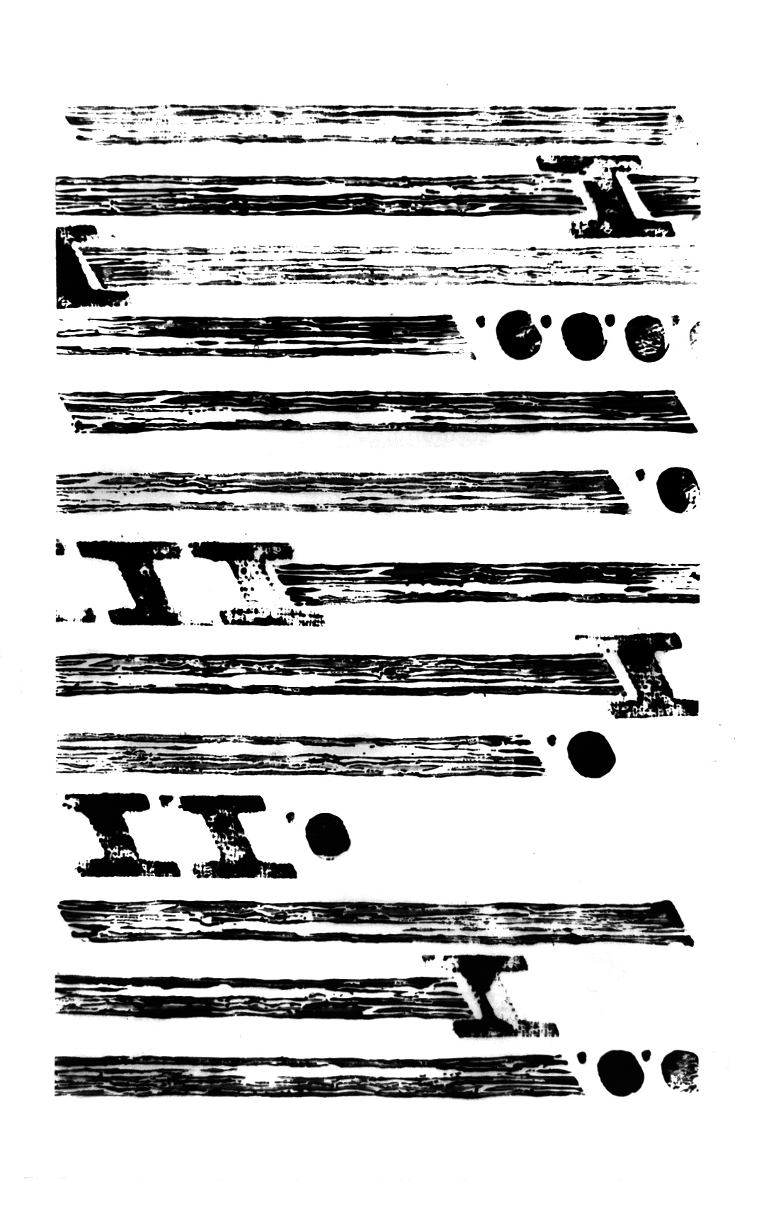 linogravure impression Typographie letraset poésie sonore empreinte vegetal écriture