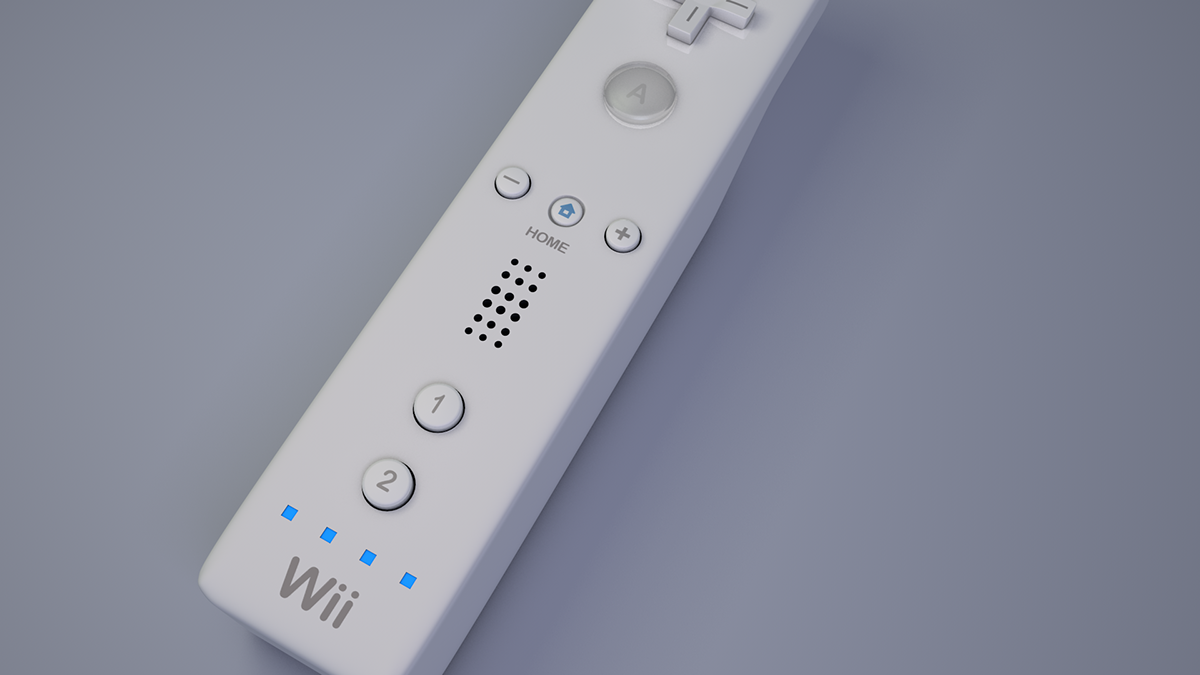 Nintendo wii wii remote controller Gaming 3D 3d modeling 3D Rendering