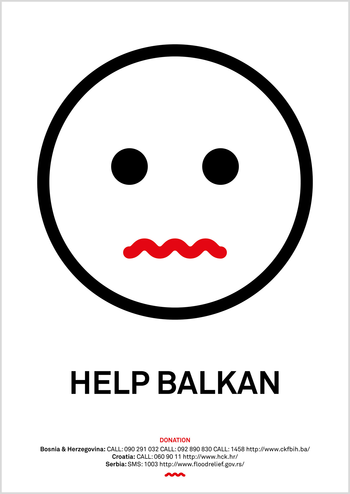 flood Balkan Bosnia Croatia Serbia disaster Sos poster sticker plaster SOS Balkan posters help donation