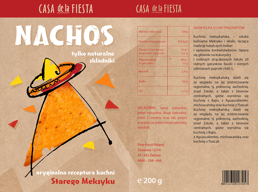 opakowanie nachos meksykański Impreza