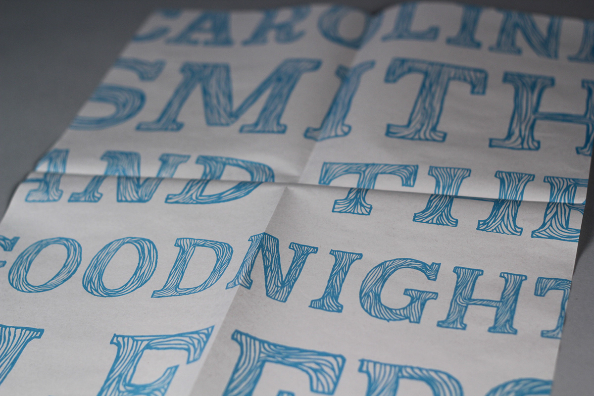 caroline smith Goodnight Sleeps vinyl blue package concept linework Backyard Tent Set musician album art Album art
