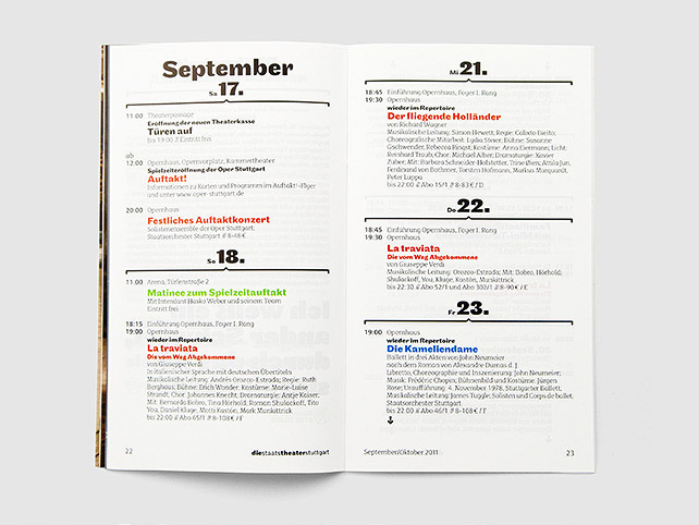 die staatstheater stuttgart Corporate Design editorial theater  magazine Booklet culture identity