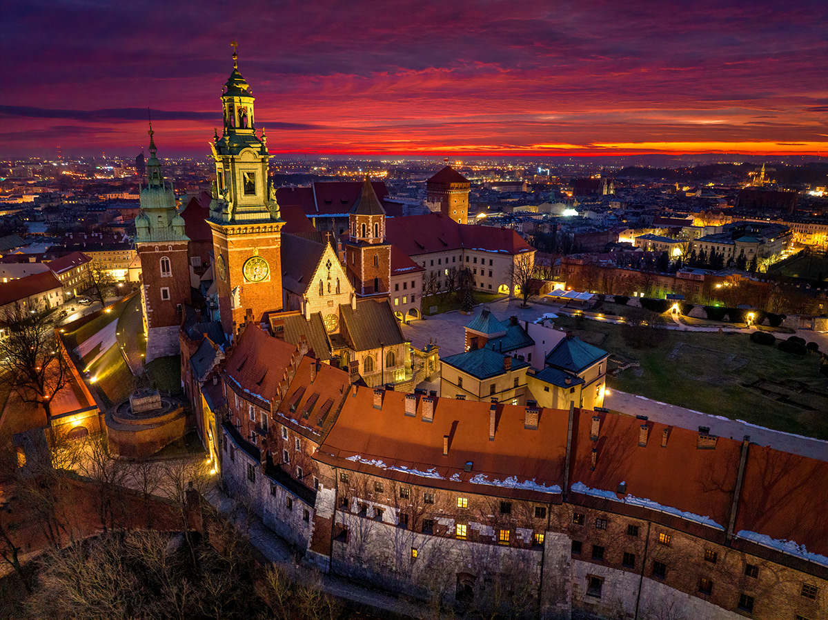 Castle hill kings krakow MORNING poland polska power Wawel