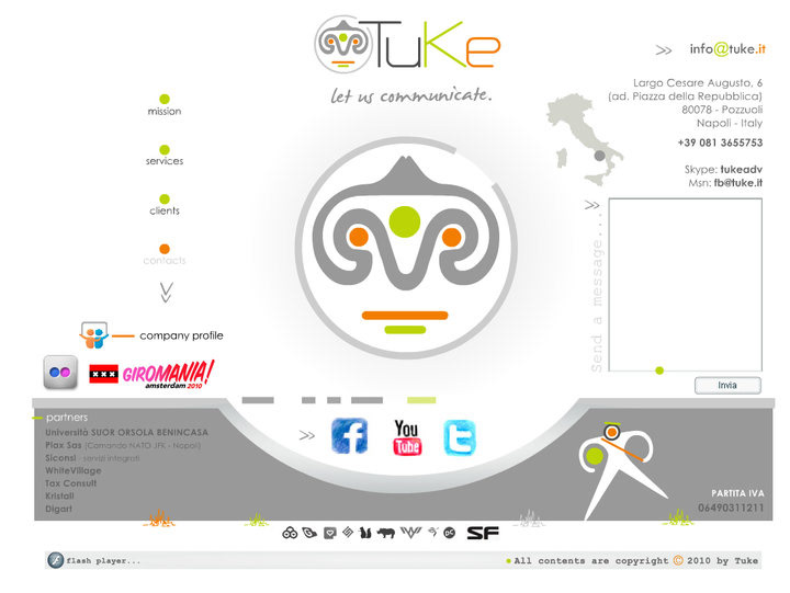 Tuke Tuke.it Brand care NAPOLI Pozzuoli Let us communicate flash site HTML cms Seo & Sem Luca Pastore graphic Webdesign Viral  guerrilla