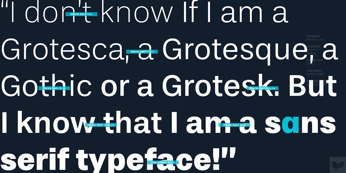 typedesign typefolio steviesans grotesque grotesk marconilima