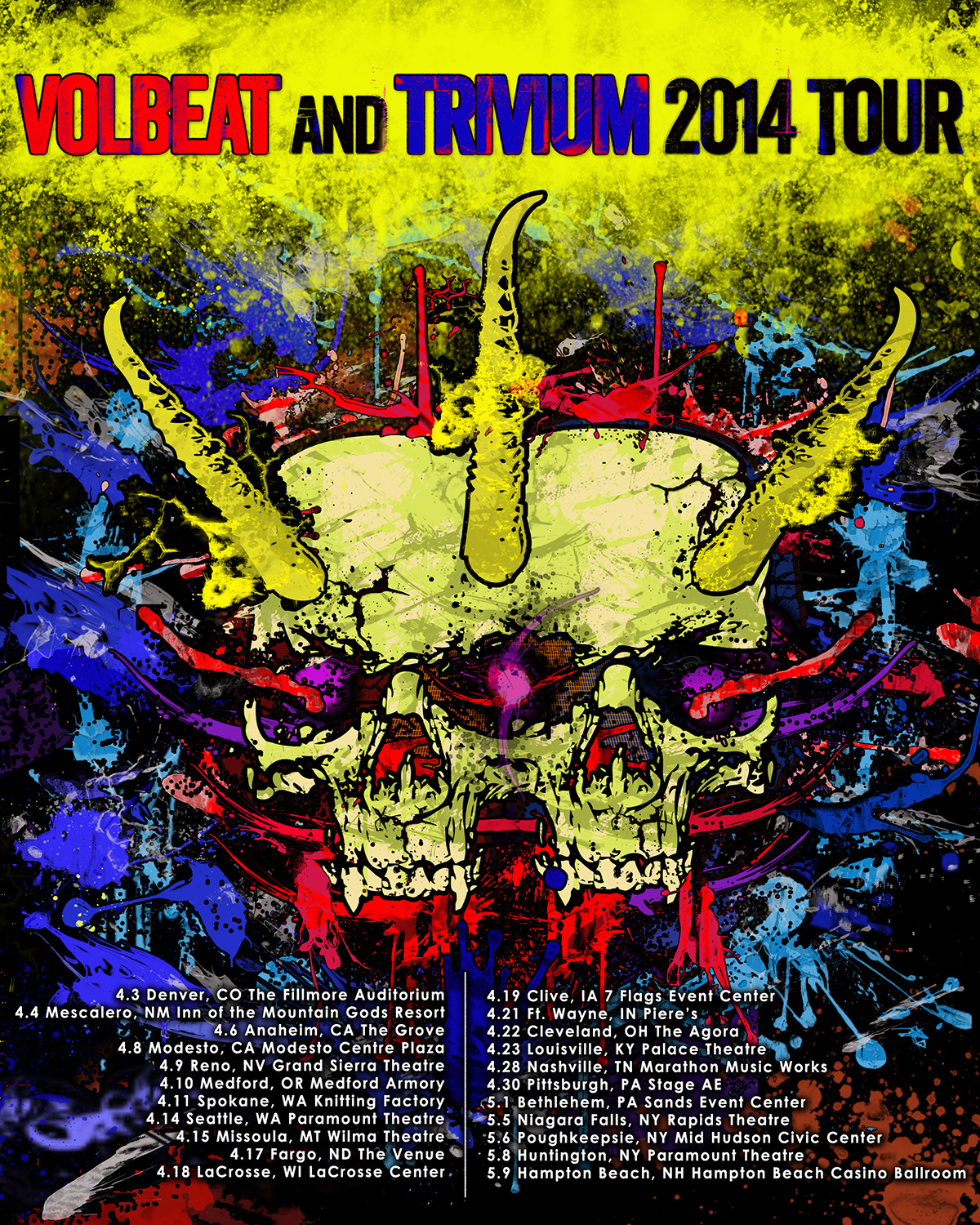 band poster poster Trivium Volbeat metal