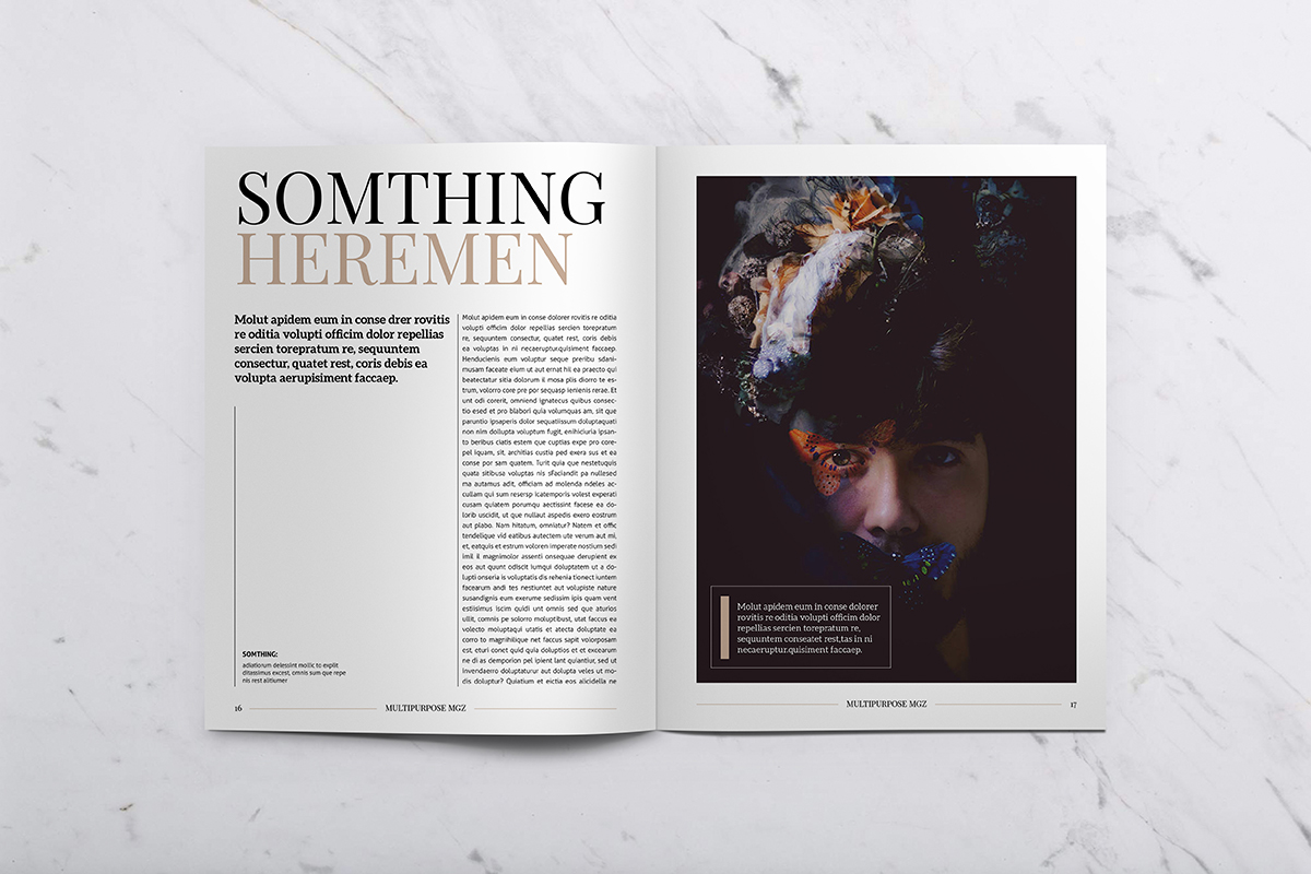 magazine InDesign template design print digital paper editorial pdf modern Layout issuu luuqas a4 free