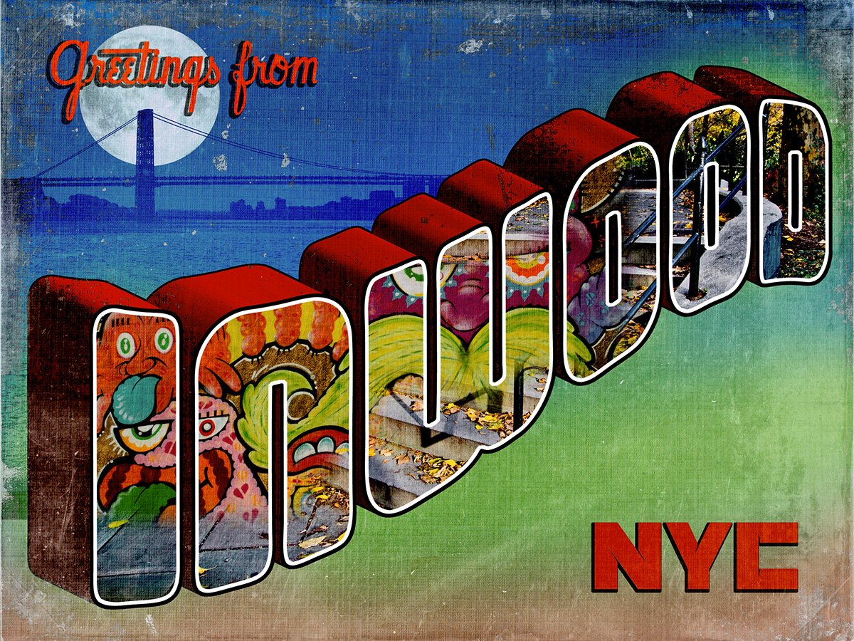 illustration historic Harlem greetings postcard vintage design fine art prints posters nyc New York
