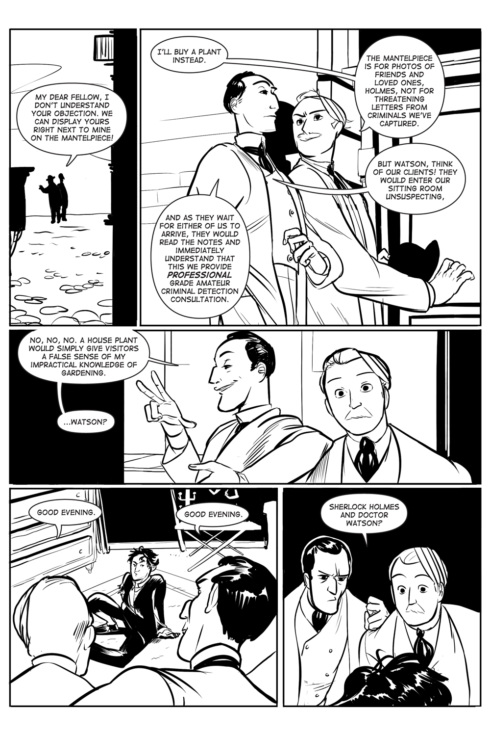 houdini Sherlock Holmes watson holmes mystery detective comic
