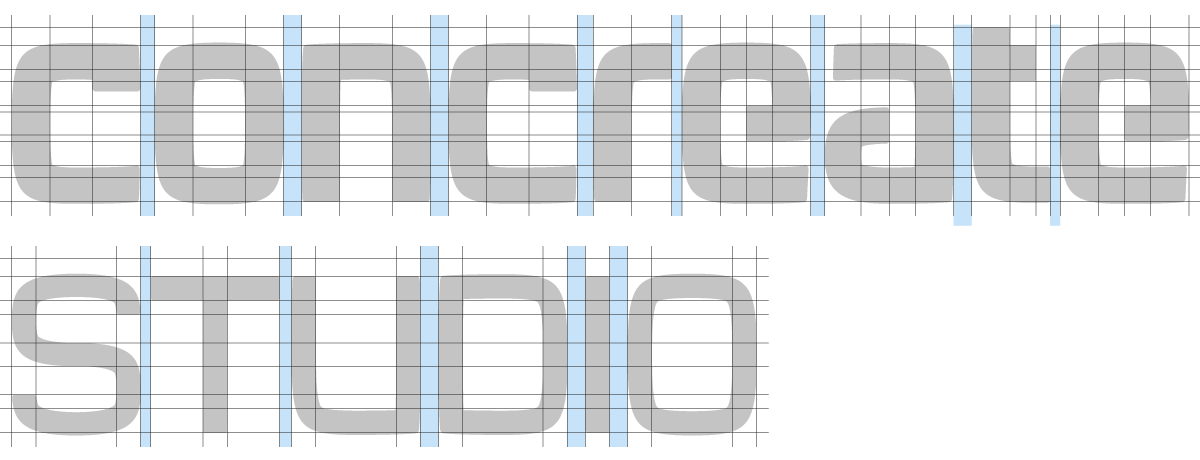 Concreate Studio logo Logo Design stationary favini Visual Idendity type design