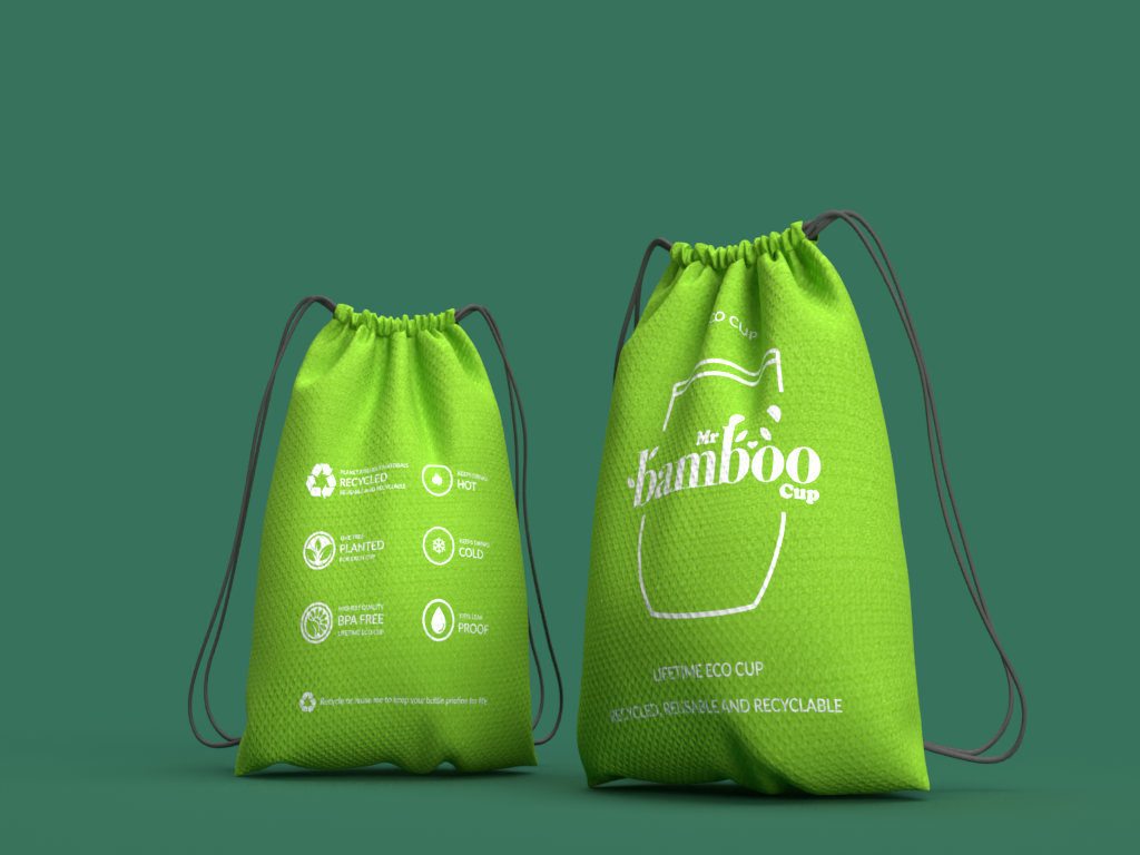 drawstring bag eco packaging design